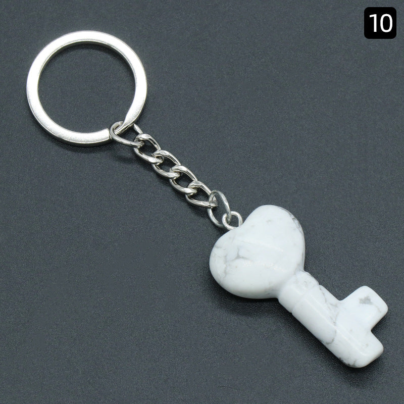 Cristal Porte Clef Coeur Clef-Ky1569