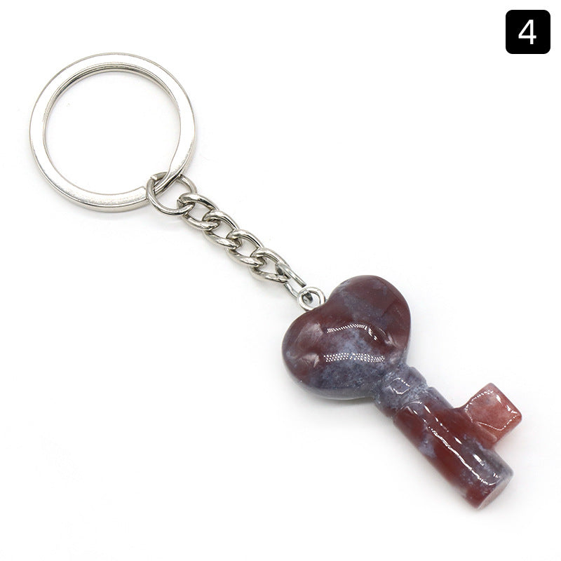 Cristal Porte Clef Coeur Clef-Ky1569