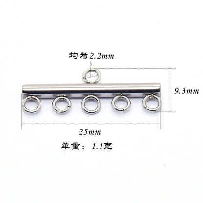 10pcs fermoirs de verrouillage en acier inoxydable collier Bracelet fabrication de bijoux fermoirs de Tube
