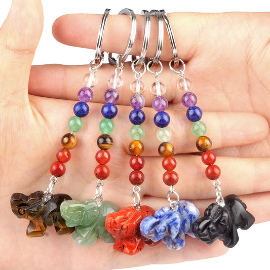 Crystal Keychain Elephant/Cristal Porte Clef Elephant -Ky1954