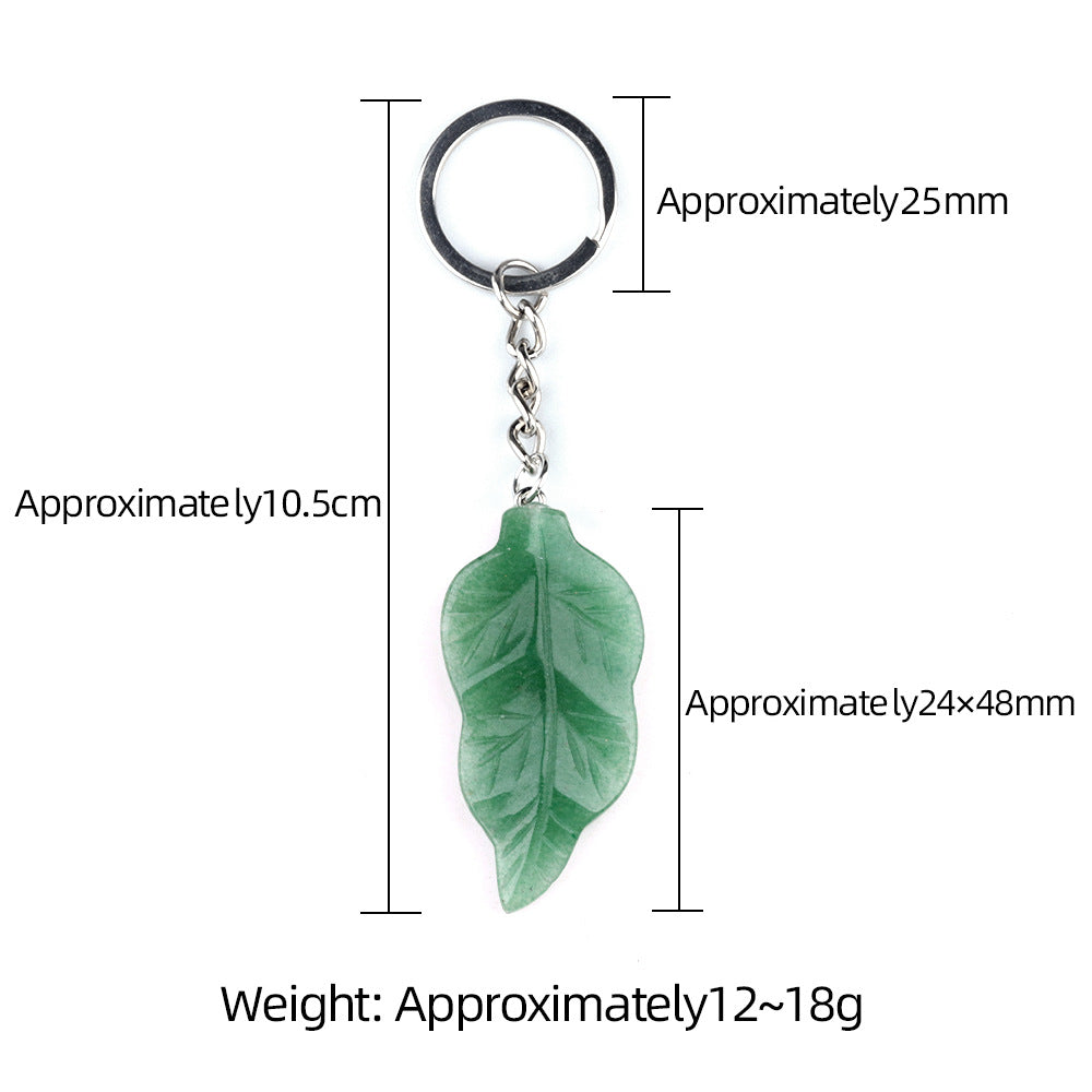 Cristal Porte Clef Feuille-Ky2073
