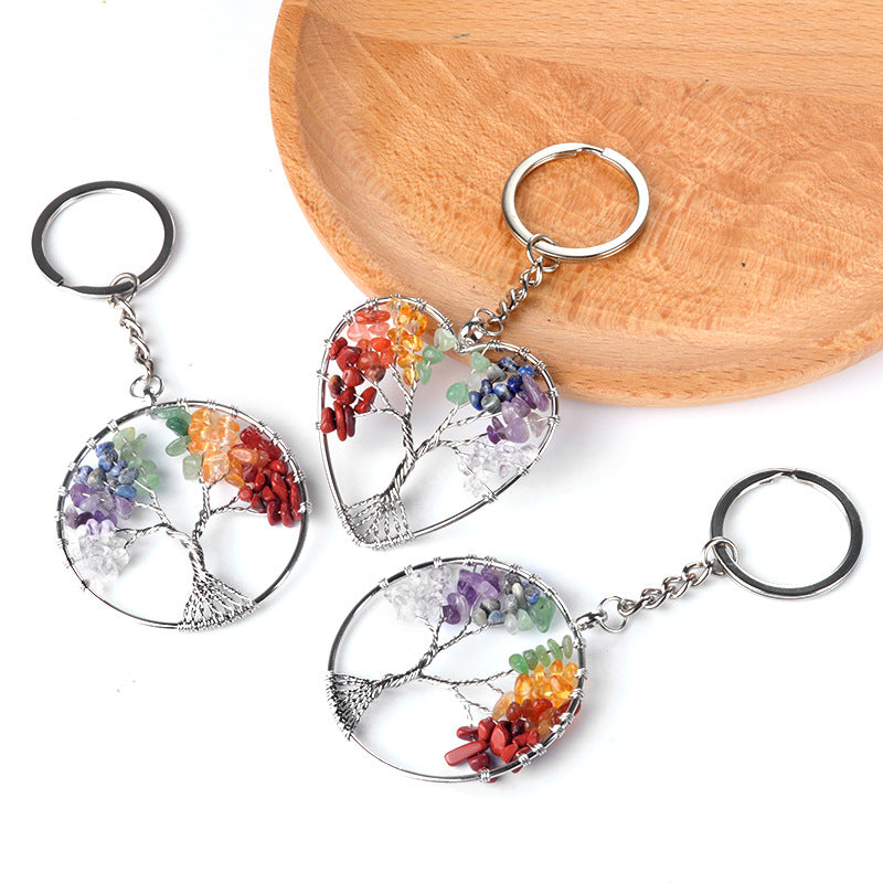 Cristal Porte Clef arbre de vie-Ky1101