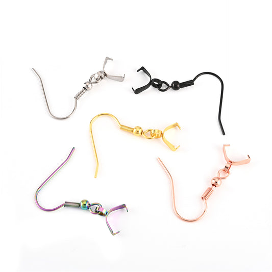 20pcs Crochets de Boucle D'Oreille Chirurgicaux Acier Inoxydable