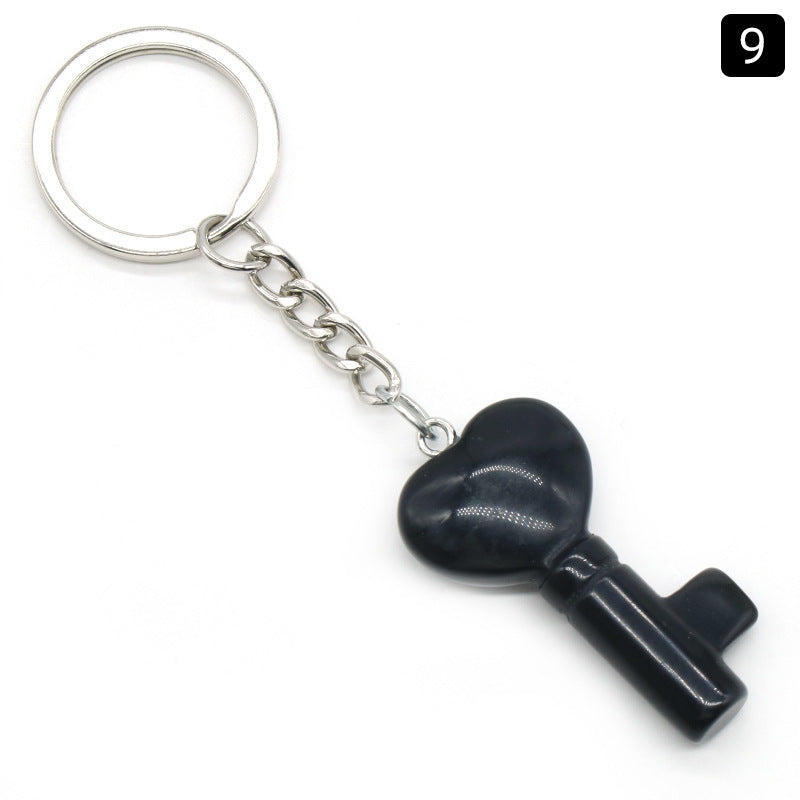 Cristal Porte Clef Coeur Clef-Ky1569