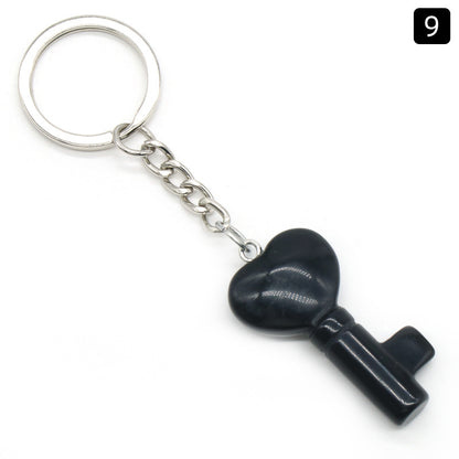 Cristal Porte Clef Coeur Clef-Ky1569