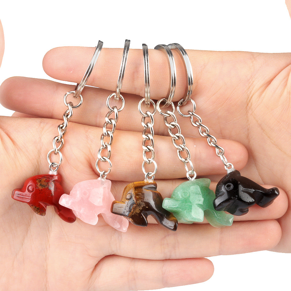 Crystal Dophins Keychains-Ky1949