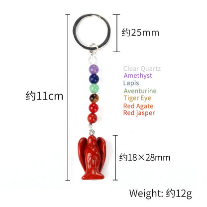 Cristal Porte Clef Ange 7 chakra -Ky1707