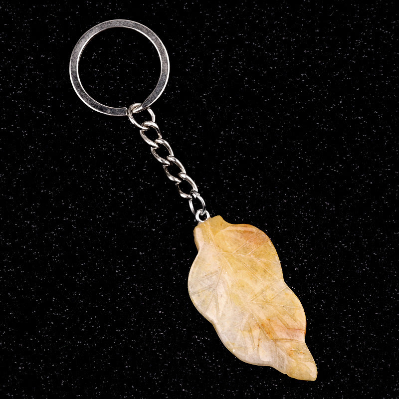 Cristal Porte Clef Feuille-Ky2073