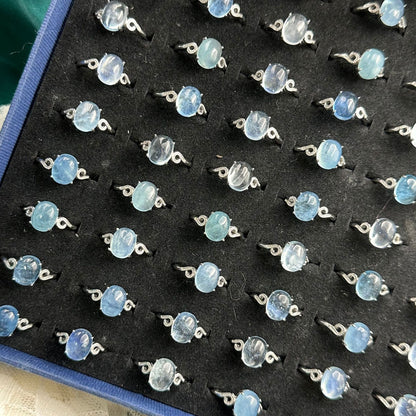 【Ring】Natural Aquamarine Rings - Fresh, Elegant, and Universally Matching for Women