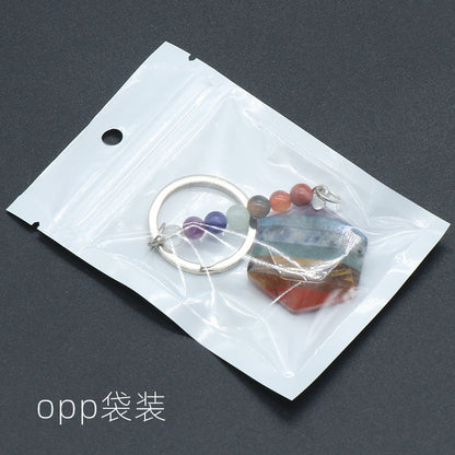 Cristal Porte Clef Hexagramme-Ky1387