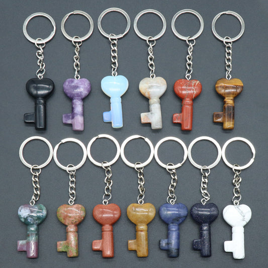 Cristal Porte Clef Coeur Clef-Ky1569