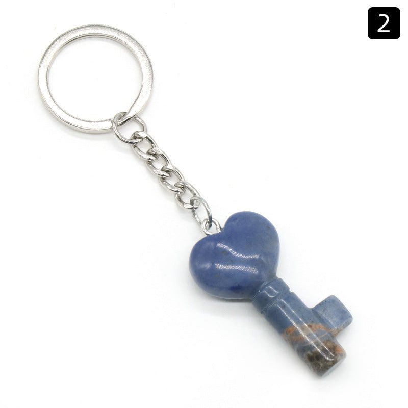 Cristal Porte Clef Coeur Clef-Ky1569
