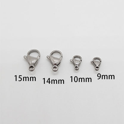 50pcs fermoirs mousquetons en acier inoxydable