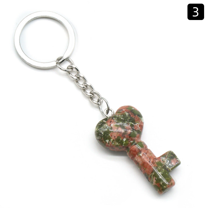 Cristal Porte Clef Coeur Clef-Ky1569
