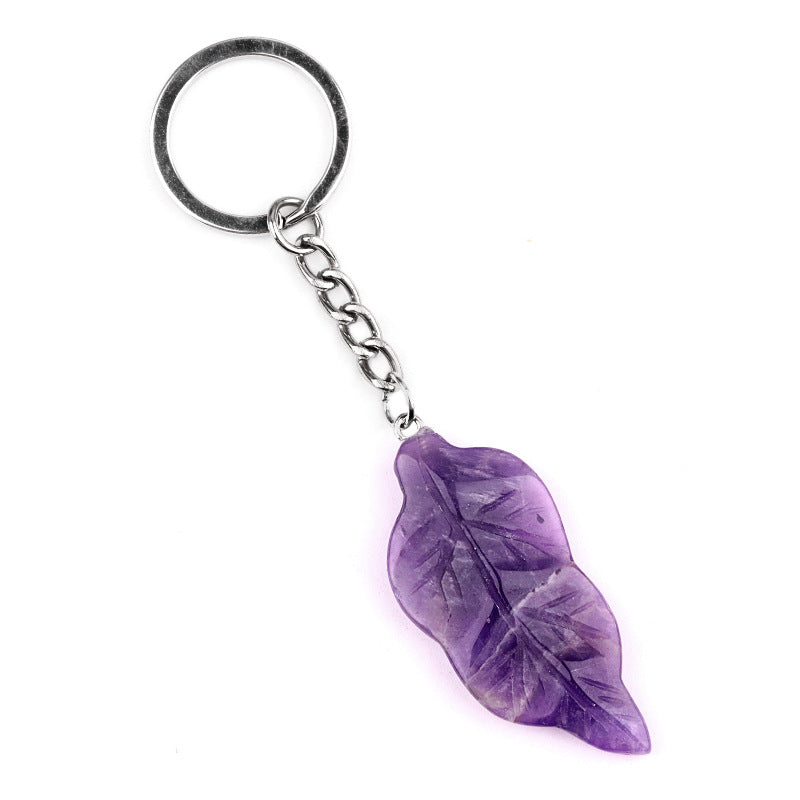 Cristal Porte Clef Feuille-Ky2073