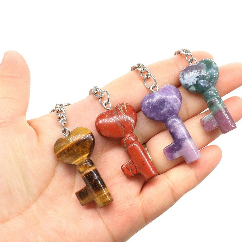 Cristal Porte Clef Coeur Clef-Ky1569