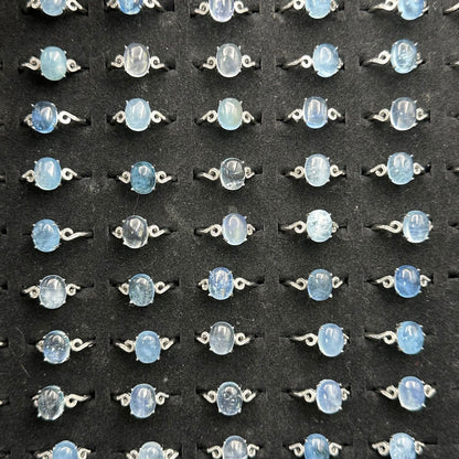 【Ring】Natural Aquamarine Rings - Fresh, Elegant, and Universally Matching for Women