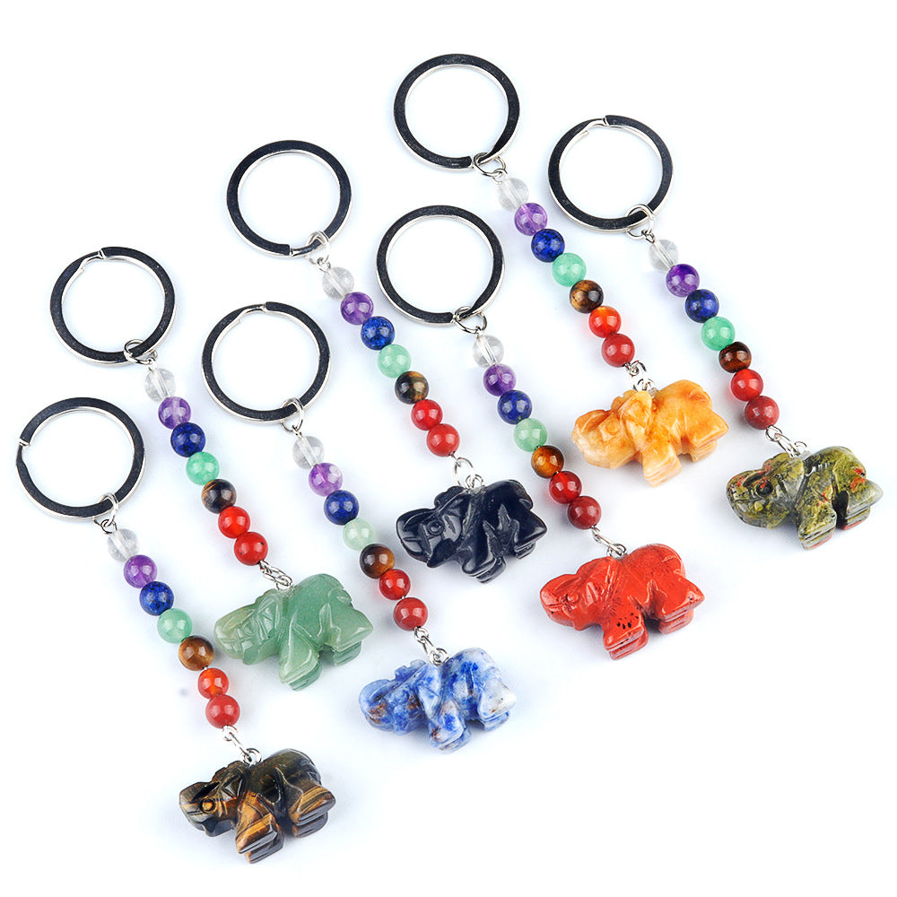 Crystal Keychain Elephant/Cristal Porte Clef Elephant -Ky1954