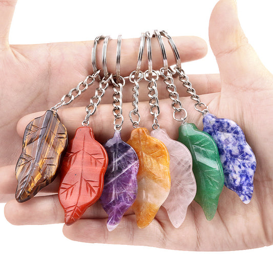 Cristal Porte Clef Feuille-Ky2073