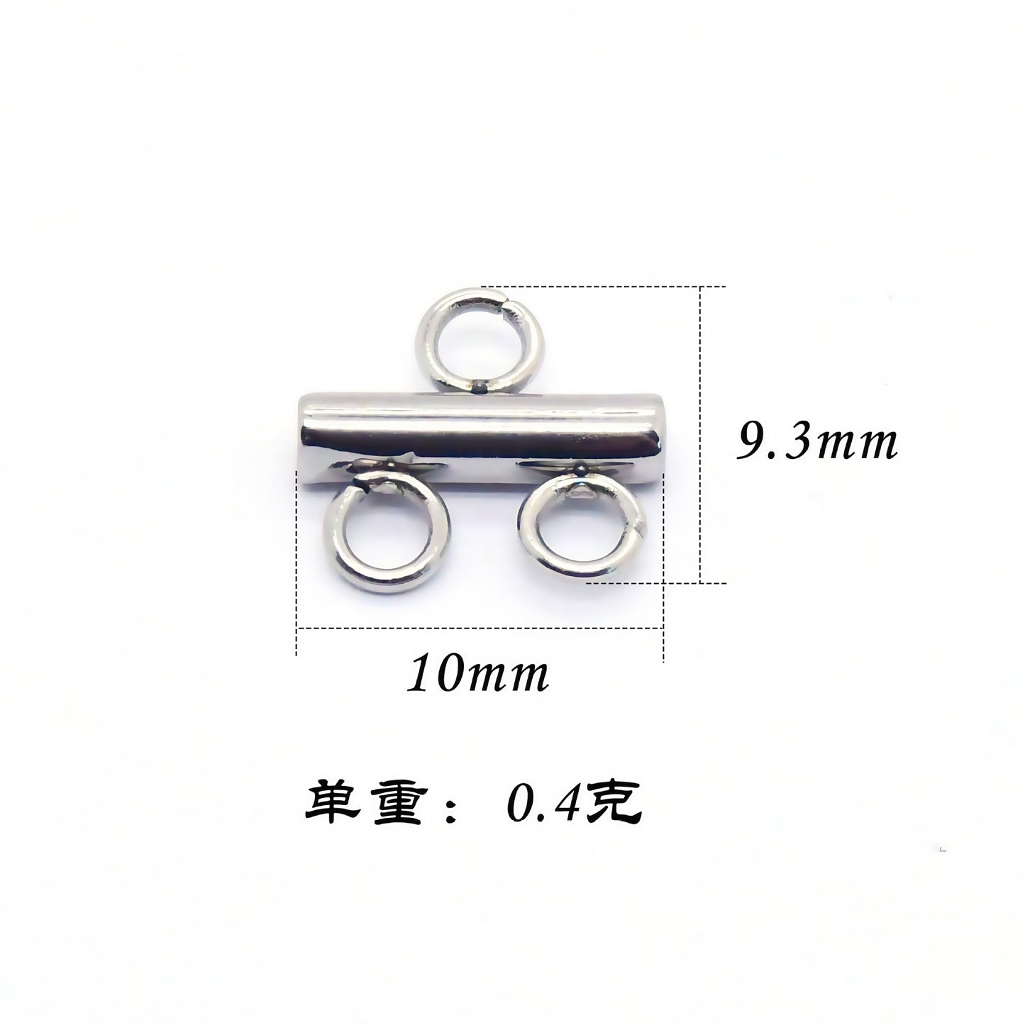 10pcs fermoirs de verrouillage en acier inoxydable collier Bracelet fabrication de bijoux fermoirs de Tube