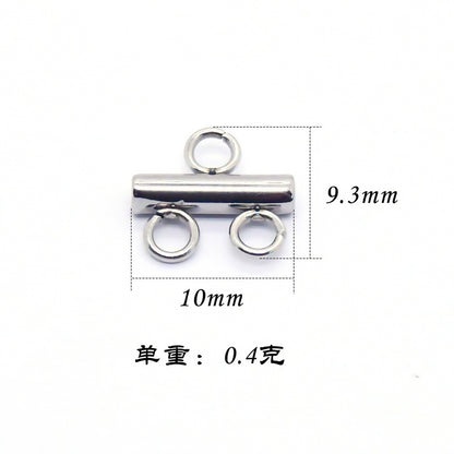 10pcs fermoirs de verrouillage en acier inoxydable collier Bracelet fabrication de bijoux fermoirs de Tube