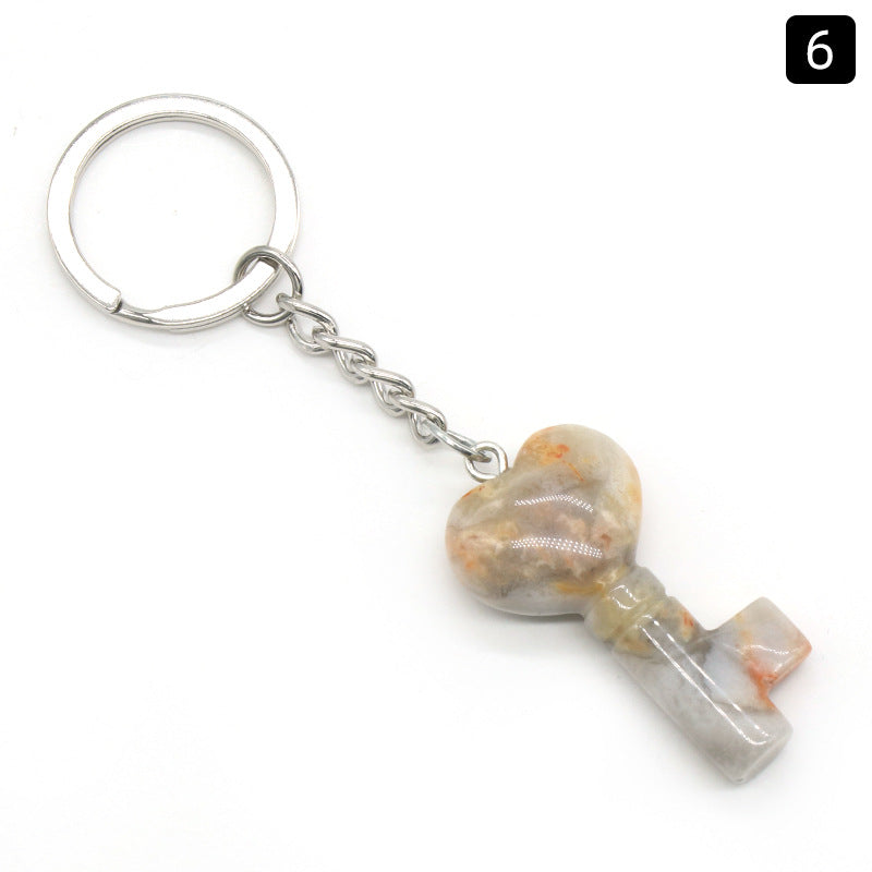 Cristal Porte Clef Coeur Clef-Ky1569