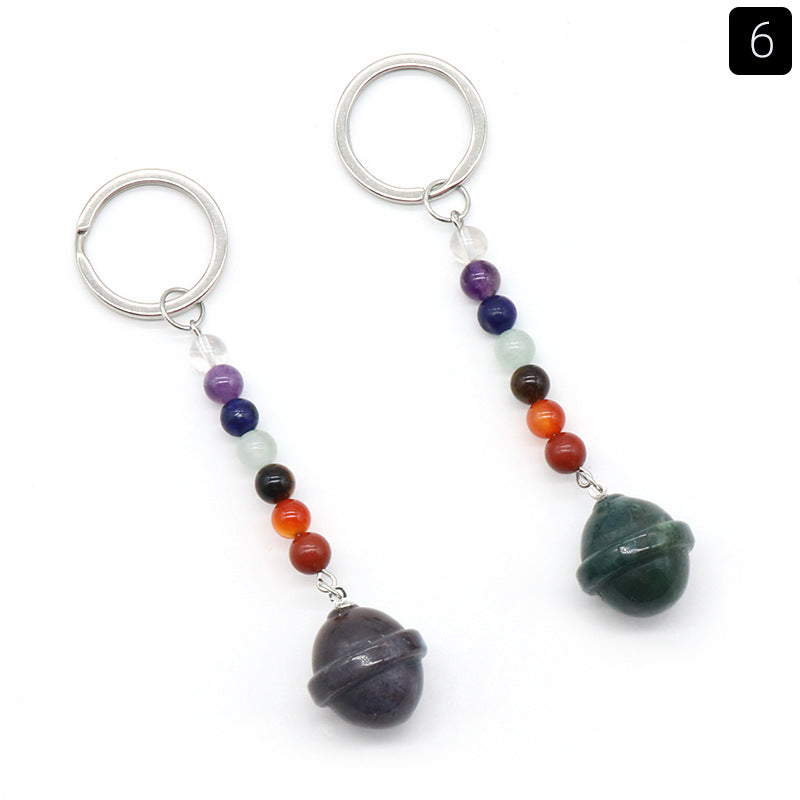 Cristal Porte Clef Planete-Ky1474