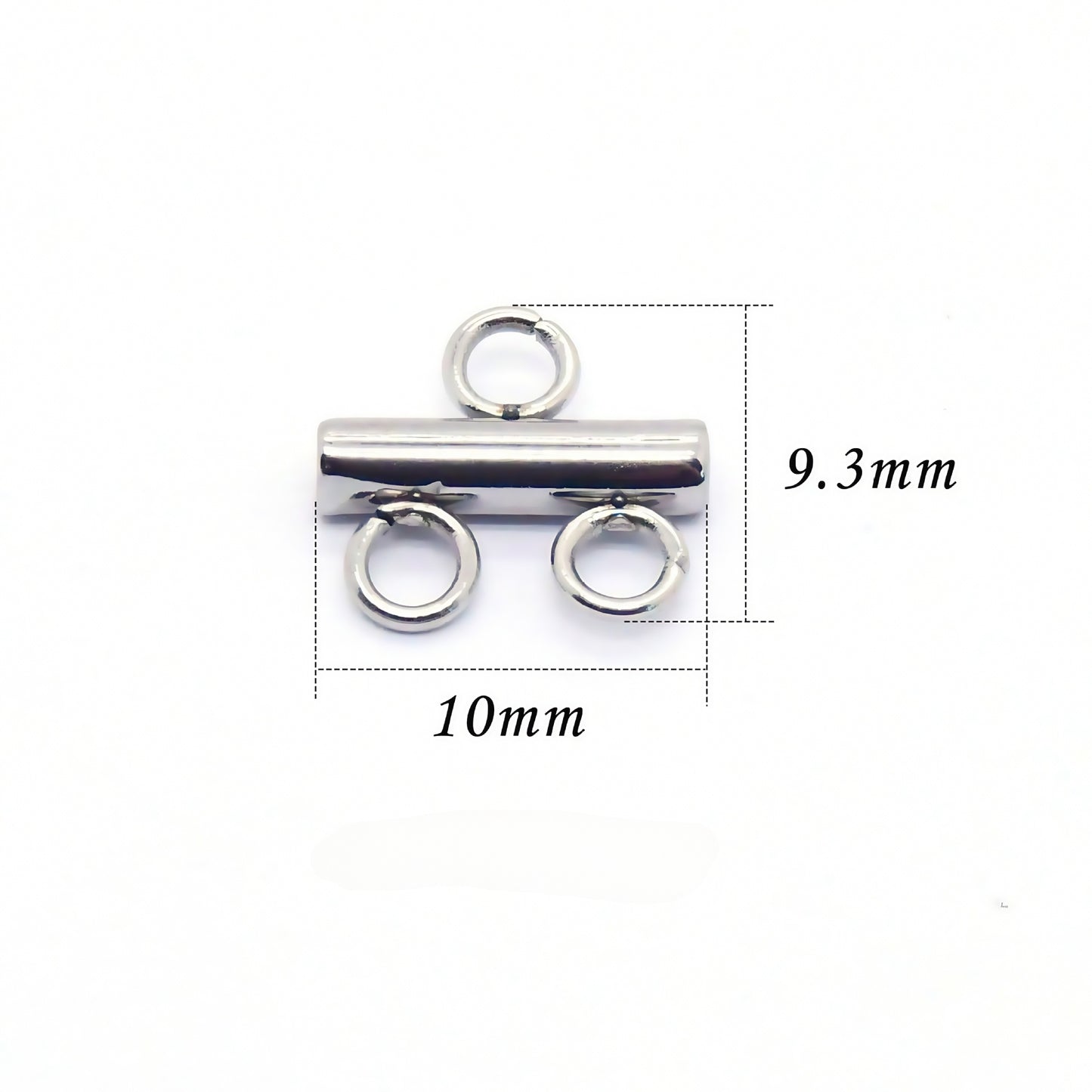 10pcs fermoirs de verrouillage en acier inoxydable collier Bracelet fabrication de bijoux fermoirs de Tube