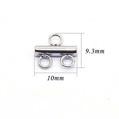 10pcs fermoirs de verrouillage en acier inoxydable collier Bracelet fabrication de bijoux fermoirs de Tube