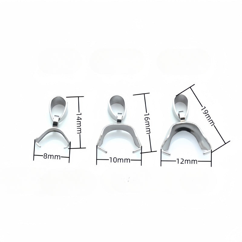 30pcs bélières à Pincer en Acier Inoxydable