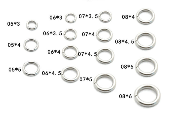 100pcs Perles Ouverts ou Fermer en Acier Inoxydable