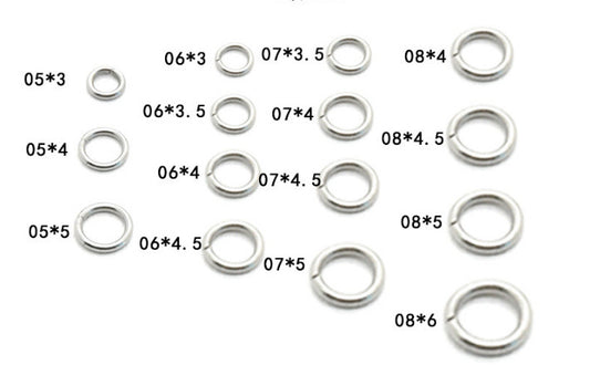 100pcs Perles Ouverts ou Fermer en Acier Inoxydable