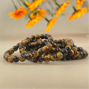 Natural Tiger Eye Crystal Bracelets Handmade Healing Crystal Crafts