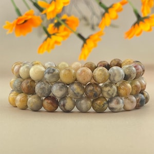 Natural Crazy Lace Agate Crystal Bracelets Handmade Healing Crystal Crafts