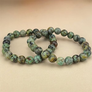 African Turquoise Crystal Bracelets Handmade Healing Crystal Crafts