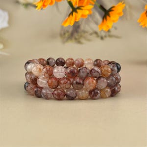 Fire Quartz Crystal Bracelets Handmade Healing Crystal Crafts