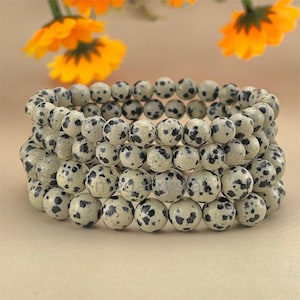 Dalmation Jasper Crystal Bracelets Handmade Healing Crystal Crafts Gemstone Bracelet