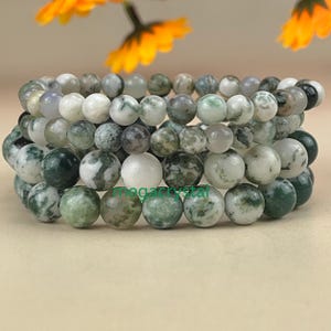 Tree Agate Crystal Bracelets Healing Crystal Crafts Gemstone Bracelet