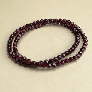 4mm Faceted Garnet Crystal Bracelets Healing Crystal Crafts Gemstone Bracelet