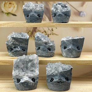 Natural Sphalerite Buddies Hedgehogs Healing Crystal Carving With Face