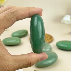 Natural Green Aventurine Palm Stones Healing Crystal Crafts