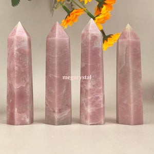 Natural Pink Opal Towers Healing Crystal Crafts Crystal Points