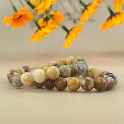 Natural Crazy Lace Agate Crystal Bracelets Handmade Healing Crystal Crafts