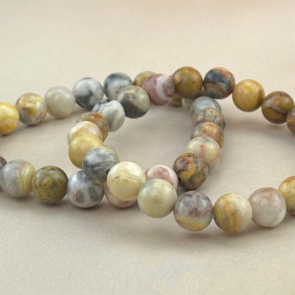 Natural Crazy Lace Agate Crystal Bracelets Handmade Healing Crystal Crafts