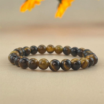 Natural Tiger Eye Crystal Bracelets Handmade Healing Crystal Crafts