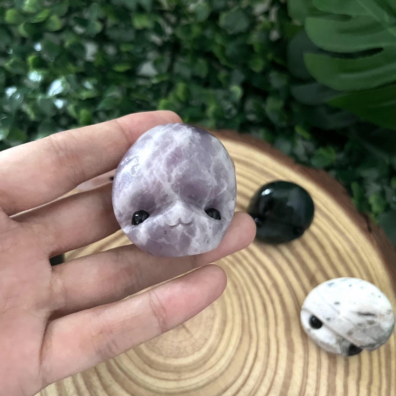 Natural Crystal Tumble Buddies Hedgehogs Healing Crystal Carving With Face