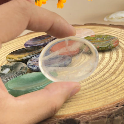 Natural Crystal Oval Stones/Worry Stones Healing Crystal Crafts Anti stress tool