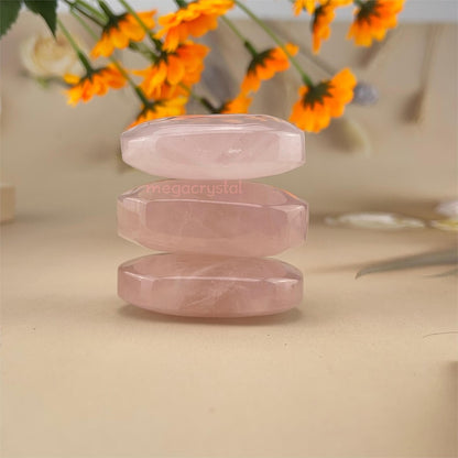 Natural Rose Quartz Palm Stones Healing Crystal Crafts