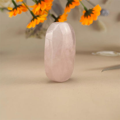 Natural Rose Quartz Palm Stones Healing Crystal Crafts