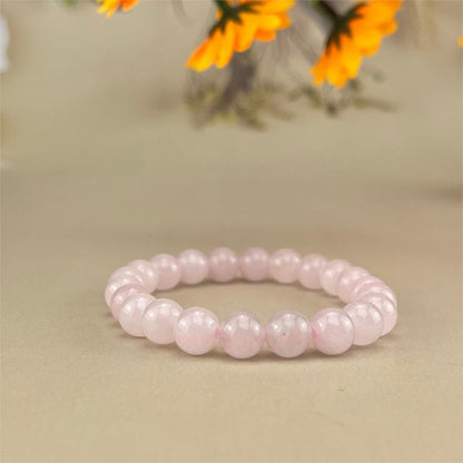 Rose Quartz Crystal Bracelets Handmade Healing Crystal Crafts